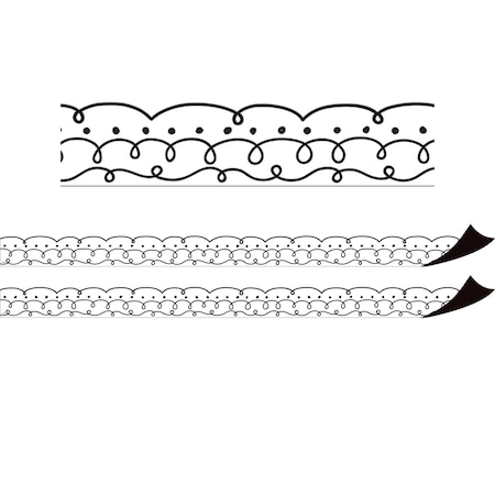Teacher Created Resources Squiggles and Dots Magnetic Border, 24 Feet Per Pack, 2PK TCR77562