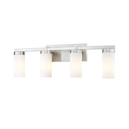 Z-Lite Danica 4-Light Vanity, 29.5 in W, Brushed Nickel 3044-4V-BN