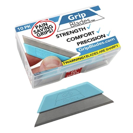Gripblades Utility blades with comfortable, permanent, pain-saving grips, 120 pks of 10 11200
