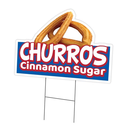 Signmission Churros Cinnamon Sugar Die Cut Yard & Stake plastic window, 1216-Churros Cinnamon Sugar C-DC-1216-Churros Cinnamon Sugar19