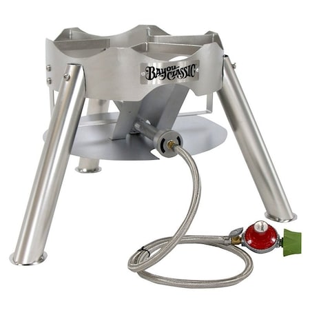 Bayou Classic Burner, 1-Burner, Propane, 58,000 Btu, Manual Ignition, Stainless Steel SS31