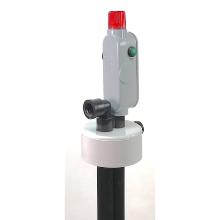 Gizmo Engineering Drum Alarm Low Level 3/4 in Black polypropylene pipe, Adjustable depth, Dual alarm DLAX-PF-55G