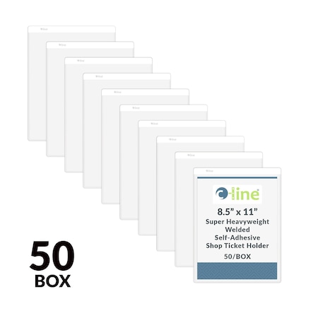 C-Line Products Shop Ticket Holder, Clear, 11 7/32" H, PK50 70911