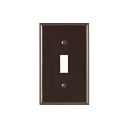 Leviton Switch Wallplate, Standard Size, Gang 1, Brown 80701