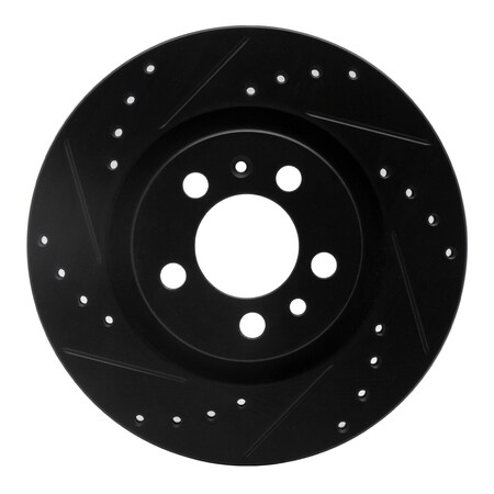 Dynamic Friction Co DFC Brake Rotor - Drilled and Slotted - Black 633-74016L