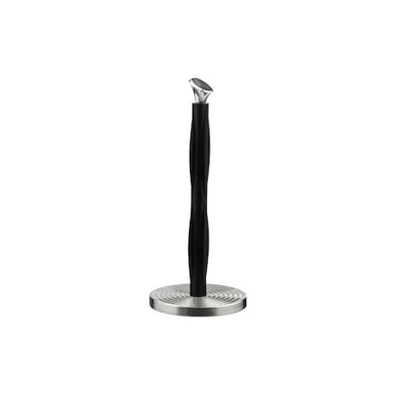 Jiallo 53 in. Paper Towel Holder with Ridges with Stylish Knob, Black WE-PH083-01