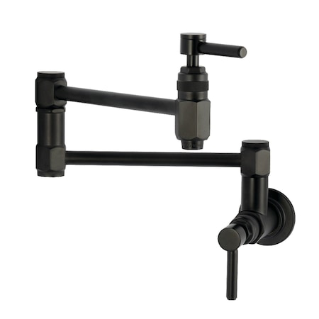 Kingston Brass Wall Mount Pot Filler Faucet, Matte Black KS5100DL