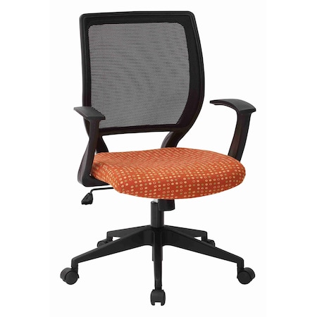 Office Star Products EM Series Screen Back Task Chair with "T" Arms, Fine Tune Tangelo EM51022N-K105