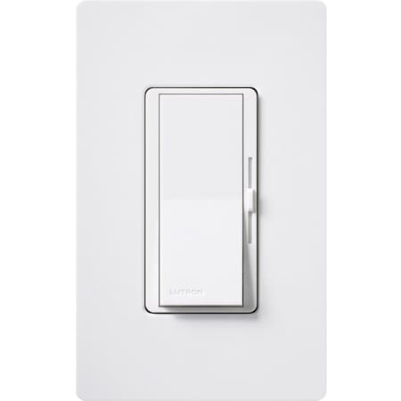 Lutron Lighting Dimmer, Slide, 3-Way, Decora DV-103P-WH