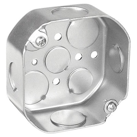 Southwire Octagon Box, 4 in OAW, 1-1/2 in OAD, 9-Knockout, Steel Housing Material 54151-S-UPC