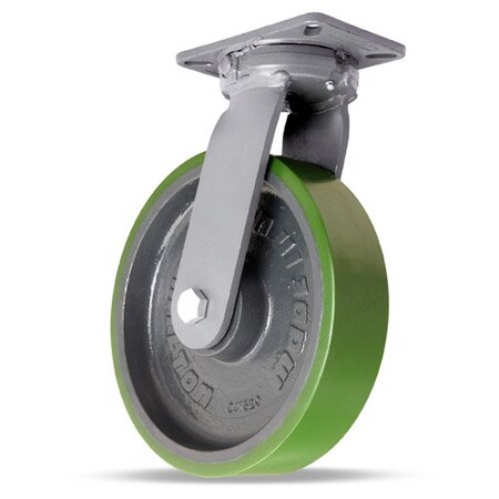Hamilton Super Endurance Swivel Caster, 12" x 3" Duralast Polyurethane (95A) on Cast Iron Wheel S-SEC-12DT
