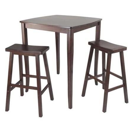 Doba-Bnt 3pc Inglewood High- Pub Dining Table with Saddle Stool SA3933676
