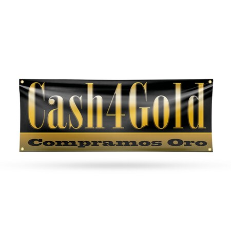 Signmission Cash4Gold Compramos Oro, 18 Inch x 48 Inch, Vinyl Banner B-30507