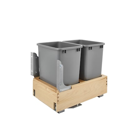 Rev-A-Shelf Maple Wood; Steel; Plastic, Natural Maple, 14.25 in W, 19.25 in H, 21.75 in D 4WCBM-18DM-2