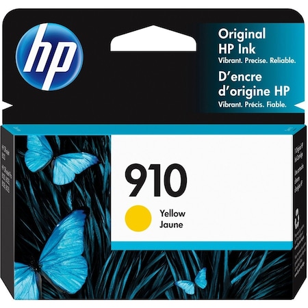 Hp HP 910 Original Standard Yield Inkjet Ink Cartridge - Yellow - 1 Each - 315 Pages 3YL60AN#140