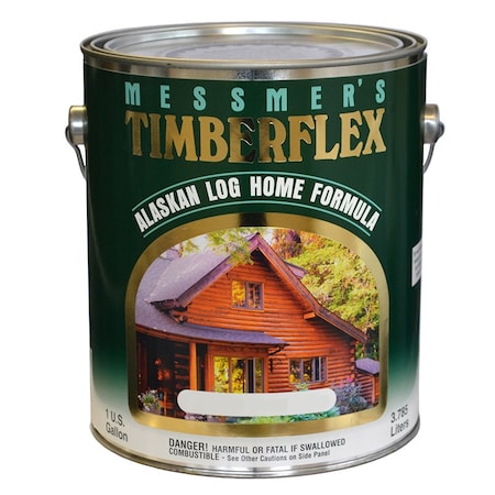 Messmers 1 Gal TF-603 Dark Walnut Timberflex Alaskan Log Home Formula, Oil-Based Exterior Wood Finish TF-602