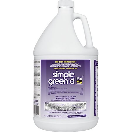 Simple Green Disinfectant/Sanitizer, 1 gal. Bottle, Unscented, Green 3410000430501