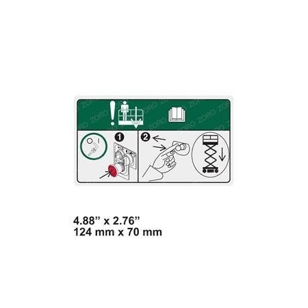 Skyjack REPLACEMENT DECAL, EMERGENCY LOWERING 172631