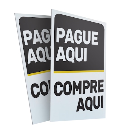 Signmission Pague Aqui, Plastic Signs Only 24 Inch x 36 Inch, Corrugated Plastic, 2PK CSB-2436-2PACK-30410