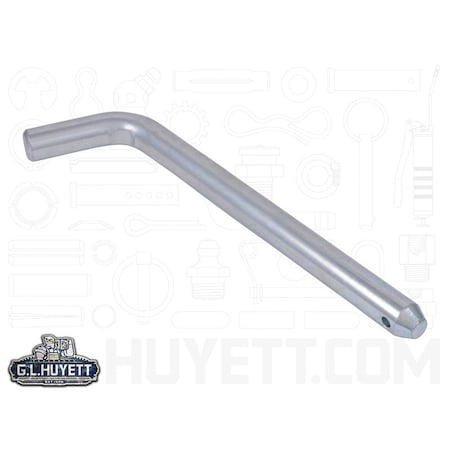 Huyett Bent Hitch Pin, Zinc Plated, 0.500 in Dia x 4.000 in Effective L x 0.156 in Hole Dia BTP-0500-4000
