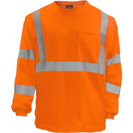 Reflective Apparel ANSI Type R Class 3 Long Sleeve T-Shirt 204ST-OR-6X