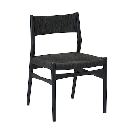 Homeroots Six Piece Brown and Black Oval Dining Set with Four Chairs and Sideboard 571729