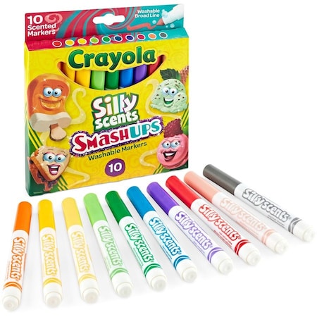 Crayola Silly Scents SmashUps Washable Markers, 10PK 588274