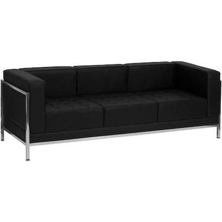 Flash Furniture Sofa, 28-3/4" x 27-1/4", Upholstery Color: Black ZB-IMAG-SOFA-GG