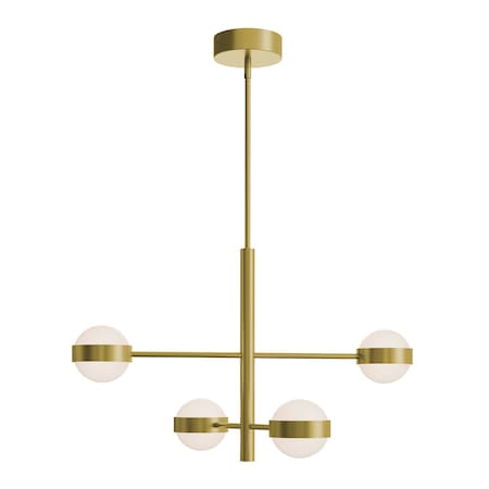 Afx Verona 4in Light LED Pendant Light, Light Antique Brass VRNP2X4LAJUDLB