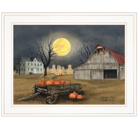 Homeroots Harvest Moon 5 White Framed Print Kitchen Wall Art 406307