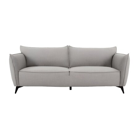 Homeroots 91" Gray Sofa With Black Legs 480923