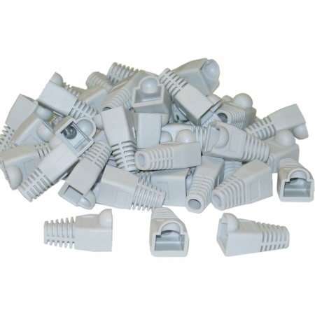 Cable Wholesale RJ45 Strain Relief Boots- Gray, 50PK SR-8P8C-GY
