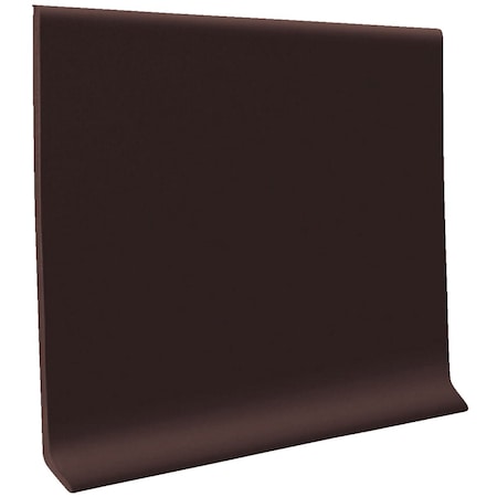 Roppe 4''x4 ' Brown Vinyl Dryback Wall Cove Base H1640C52P110