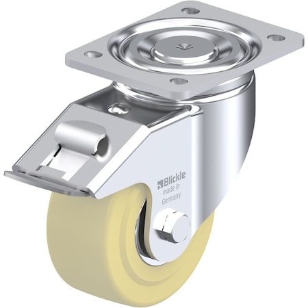 Blickle Swvl Plate Caster, Nylon, 5", 1980 lb. LH-GSPO 125K-FI
