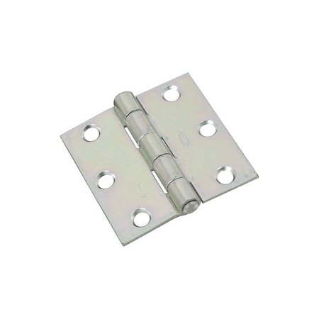 National Hardware Utility Hinge, 2-1/2 in W Frame Leaf, 0.09 in Thick Frame Leaf, Cold Rolled Steel, Zinc N261-636