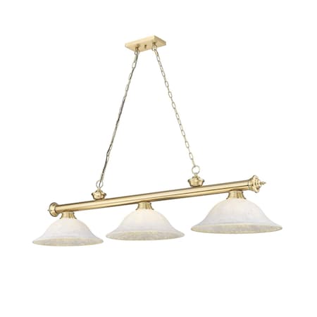 Z-Lite Cordon Heritage Brass 3 Light Billiard 2306-3HBR-WM16