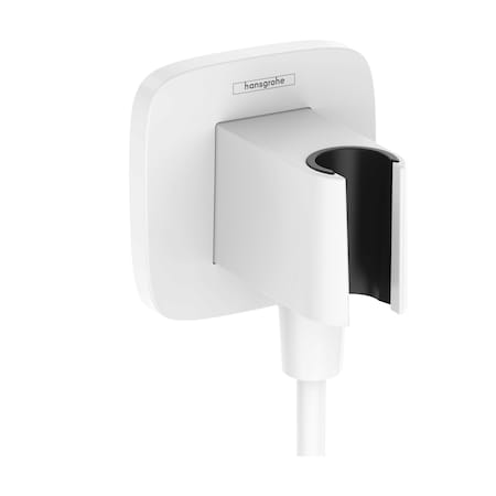 Hansgrohe FixFit Q Wall Outlet with Handshower Holder in Matte White 26887701
