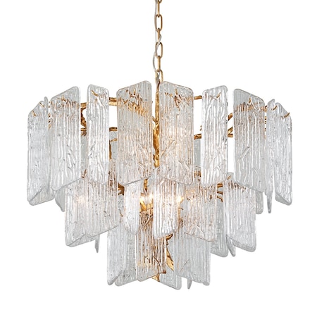Corbett Lighting Piemonte 8 Light Chandelier 32 In. Gold Leaf 244-48-GL