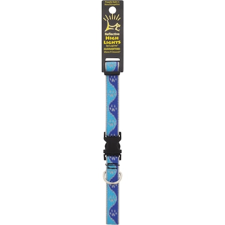 Lupine HL 3/4'' Reflective Blue Paws 13 to 22'' Adjustable Collar 48402