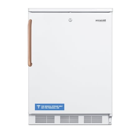 Accucold 24in Wide All-Refrigerator with Antimicrobial Pure Copper Handle FF7LWTBC