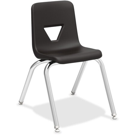 Lorell Lorell 16" Stacking Student Chair - Black - 4/Pack 99888