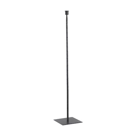Homeroots 30" Black Abstract Metal Tabletop Taper Candlestick 608414