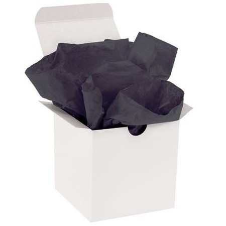 Bubblefast 480 20 x 30'' Black Gift Grade Tissue Paper BFT2030D