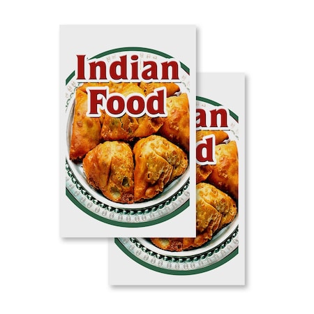 Signmission Indian Food, Vinyl Decals Only 24 Inch x 36 Inch, Vinyl Decal, 2PK DSB-2436-2PACK-Indian Food