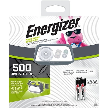 Energizer Headlight, AAA Battery, Alkaline, Lithium-Ion Battery, LED Lamp, 500 Lumens ENY25A32P