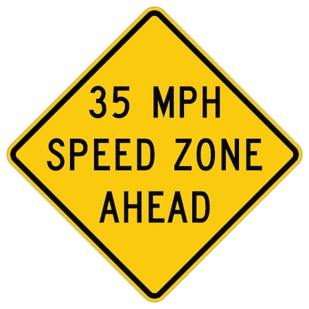 Sign Solutions Usa Traffic Sign, 48 in Width, Aluminum Sign, Diamond DUS10DFY4848W3-5a35