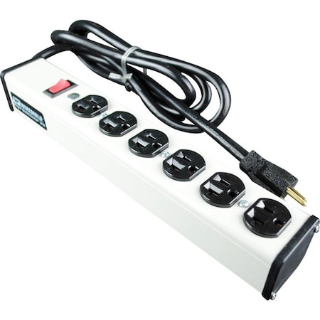 Wiremold Outlet Strip, SJT, 5-20P, 15 ft., White ULB620-15