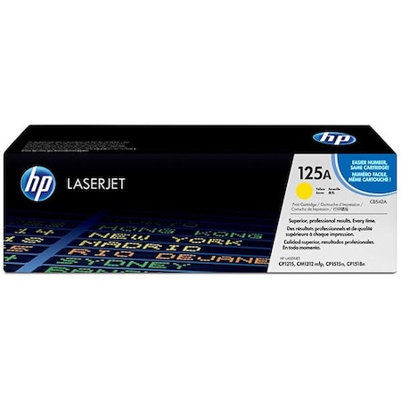 Hp 125A (CB542A) Yellow Original LaserJet Toner Cartridge (1,400 Yield) CB542A
