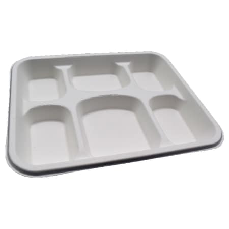 Rdi Bagasse 6 Compartment Plate 300cs, 300PK IB-PLT 6 C