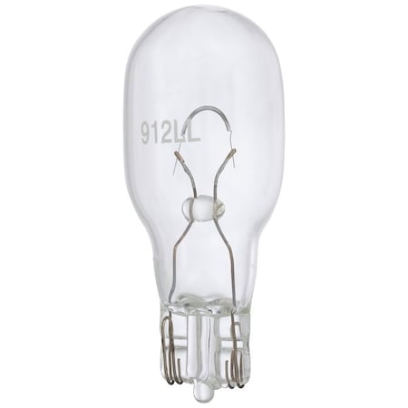 Eiko Peak Miniature Automotive Bulb, 12.8 V, 13 W, Incandescent Lamp, Wedge, Clear 912LL-BPP